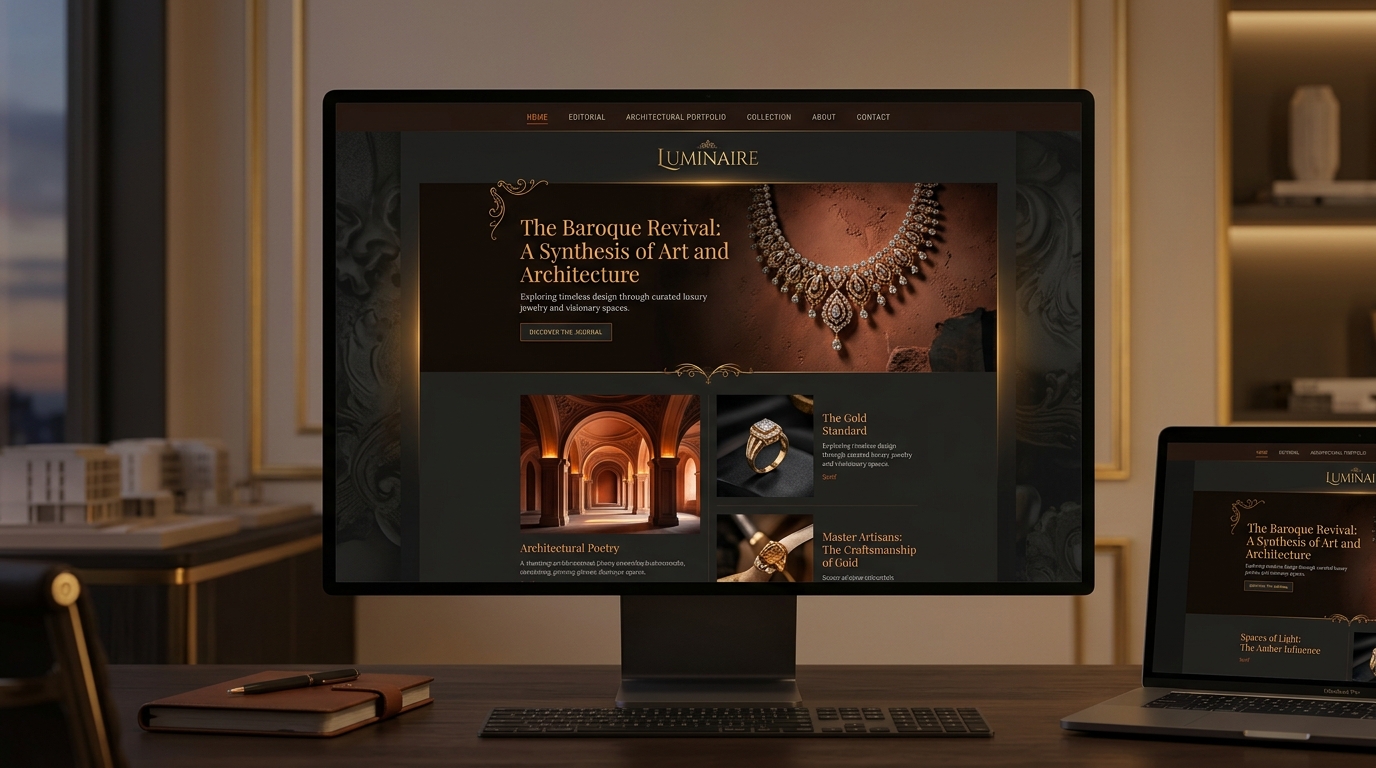 Diseño Web Editorial Lujo